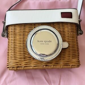 Kate Spade 3D Camera Wicker Crossbody Bag